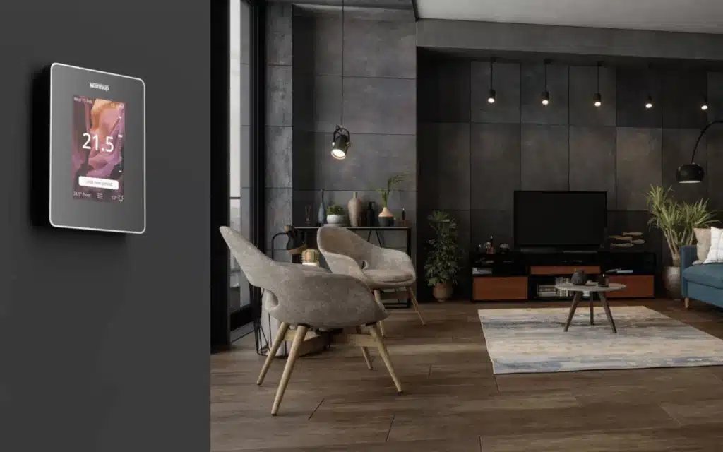 Wohnzimmer mit Smart Thermostat