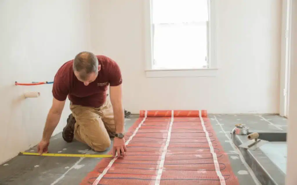 Installation StickyMat Mattenheizung