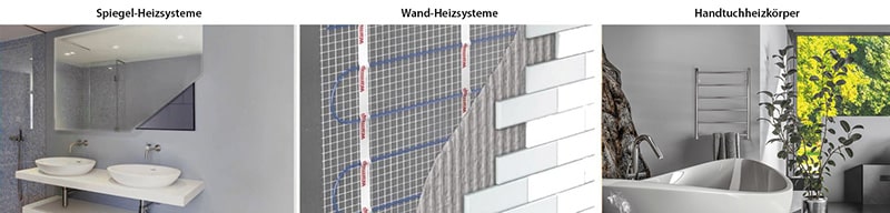 Verschiedene Zimmer und Heizungen