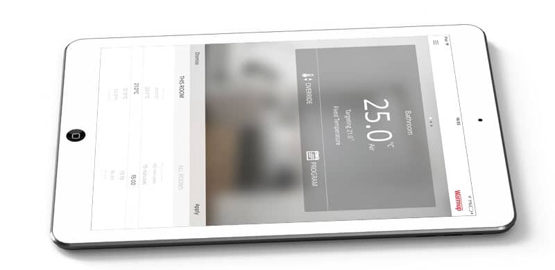 MyHeating-App spart Energie auf Tablet