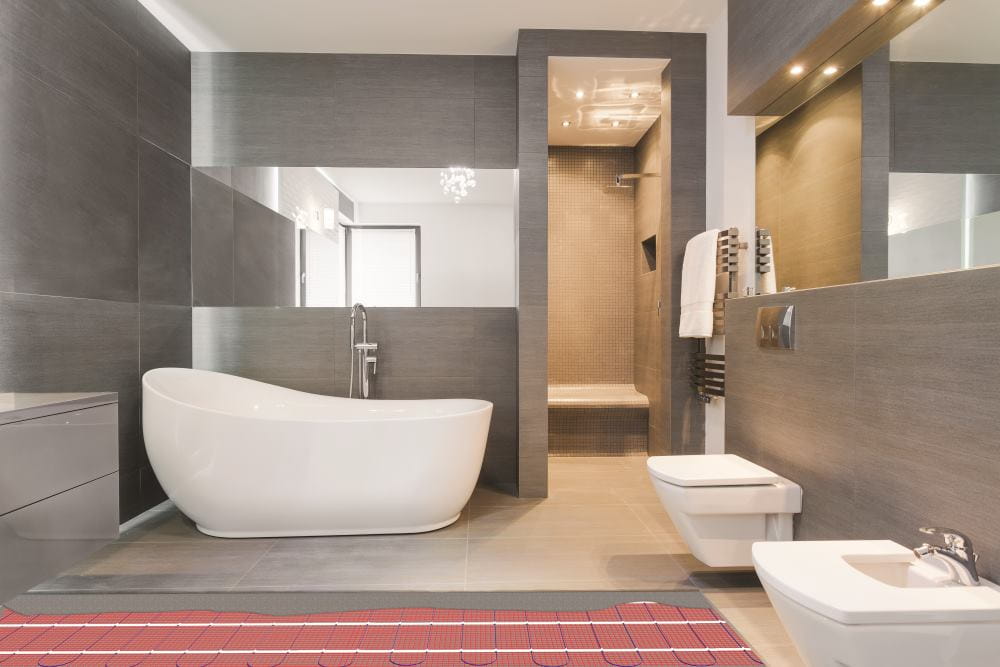 Heizmattensystem im Badezimmer